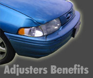 Wrecked car image - Adjusters Benefits