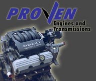 Proven Engines and Transmissions logo - and engine image