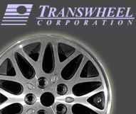 Transwheel logo and image of a wheel